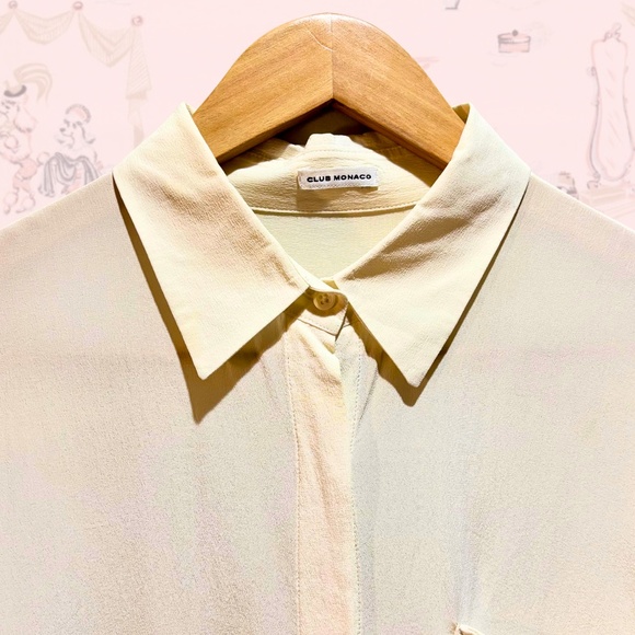 Club Monaco Floating Pocket Silk Shirt - Picture 4 of 5